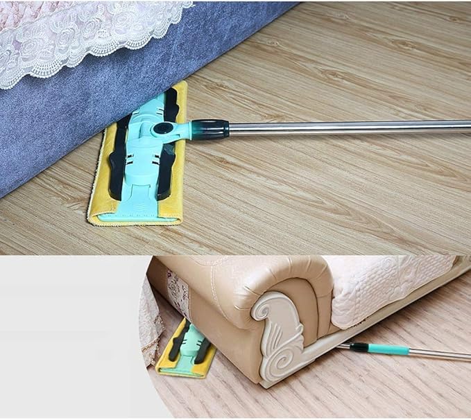 JSEIAJB Professional Microfiber Hardwood Floor Mop Flat Mops with Pieces Washable Pads for Home and Office Wet or Dry Cleaning