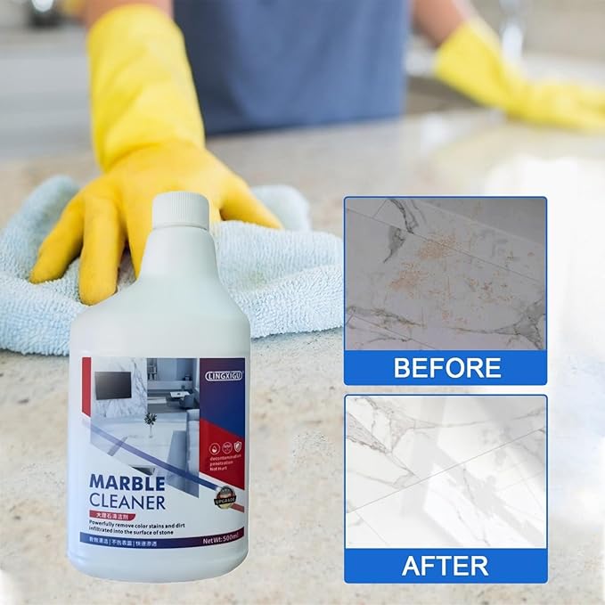500ml Marble Cleaner And Polish - Effortlessly Removes Stains And Scratches Restores Shine For Countertops Floors Tiles(1 PCS)