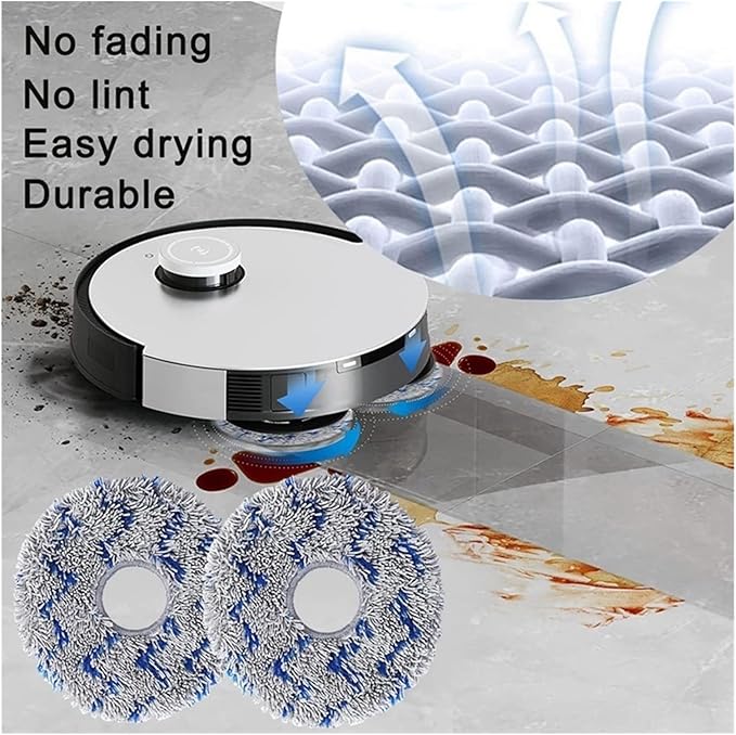 Mop Cloth Compatible for Ecovacs T10 Turbo/Deebot X1 / Omni / X1 Turbo Vacuum Cleaner Replacement