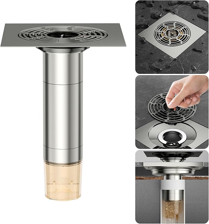 Portable Sturdy Stainless Steel Bathroom Drain Effective Hair and Debris Catcher for Daily Household Use Drain Solution