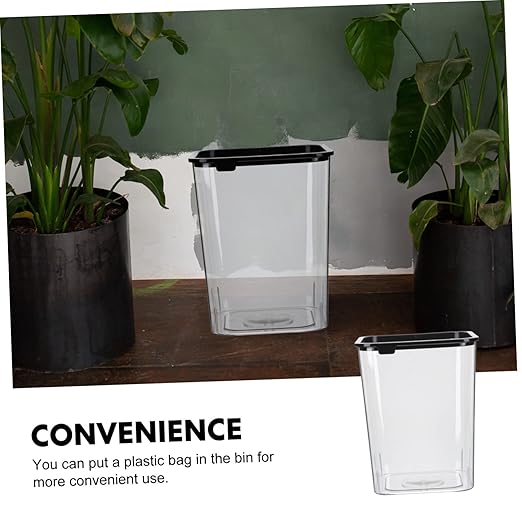 Decorative Trash Bin Lightweight Waste Paper Basket for Bedroom and Office Wastebasket for Indoor Use Modern and Stylish Design