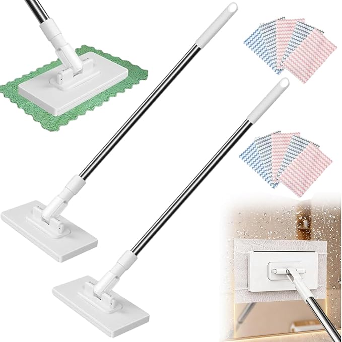 Convenient Cloth Changing Mini Mop Cloth Changing Mini Mop Mopa Desechable para El Polvo Con 4 Paños Reutilizables 39in Long Handle Retractable Gap Dust Cleaner with Locking Head