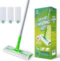 Eyliden Sweeper Mop with 36 Refills - 3 Types of Disposable Dry &amp Wet Cloths | Lock-Tight Design No Lost Pads Universal Refills Multi-Surface Sweeping Starter Kit for Pet Hair Dust Floor Clean