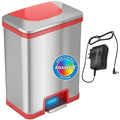 iTouchless AutoStep 13 Gallon Automatic Step Sensor Trash Can with Odor Control System Stainless Steel Kitchen Pedal Touchless Garbage Bin Powered by Batteries or AC Adapter (not Included)