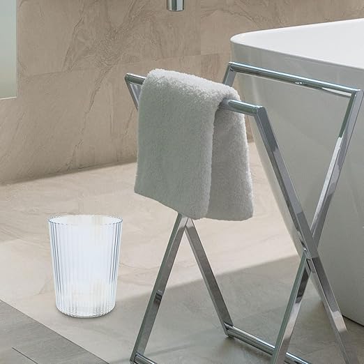 TIDTALEO Transparent Kitchen Trash Can Small Thickened Garbage Container for Bathroom Bedroom Office Practical Multi-Function Wastebasket with Chic Design for Home Organization