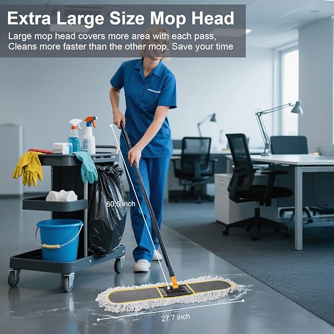24 Commercial Dust Mop and 3 Dust Mop Pads
