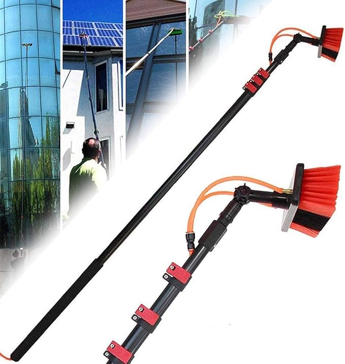 Window Cleaning Telescopic Brush Photovoltaic Panel Cleaning 3.6-11M Water Fed Telescopic Brush Window Clean Extendable Cleaner Conservatory Roof Cleaning Tools