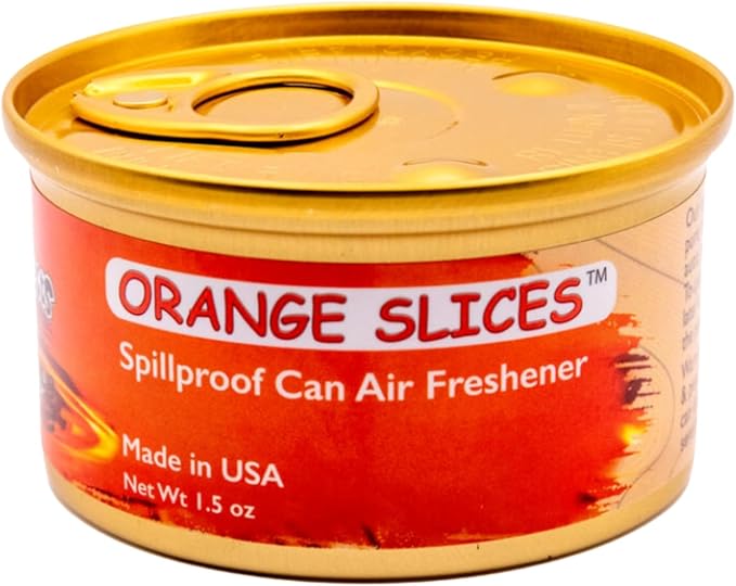 Blunteffects CAN AIR-FRESHENER | Spill-proof | Odor Eliminator Essential | 100% Concentrated | pure oil long lasting | cars | home | office | small spaces | 1.5 Oz | (orange slice 4 Pack)