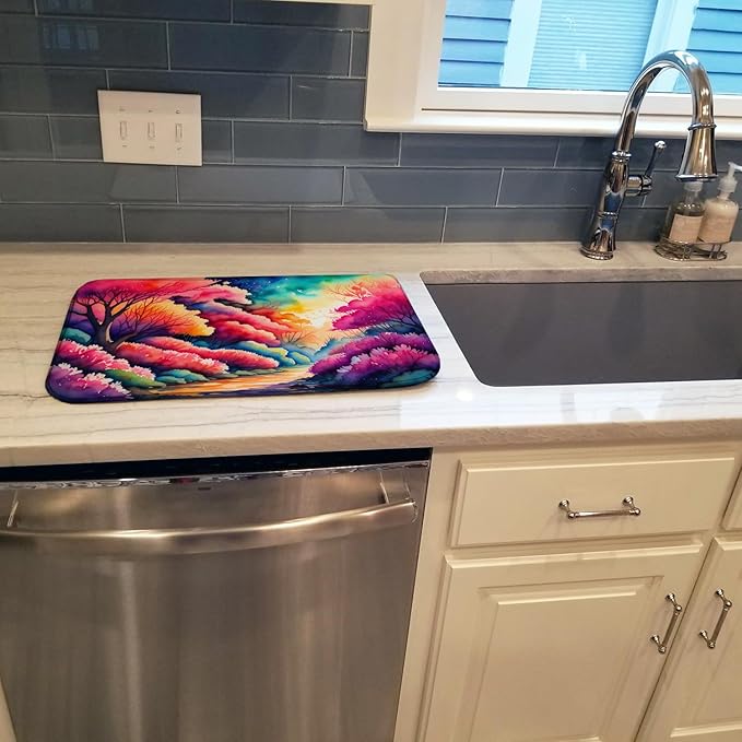 Caroline's Treasures DAC1409DDM Azaleas in Color Dish Drying Mat Absorbent Dish Drying Mat Pad for Kitchen Counter Dish Drainer Mat for Countertop 14 x 21 Multicolor