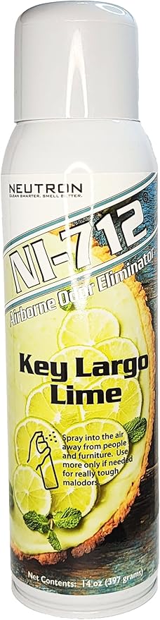 Generic NI-712 Odor Eliminator - Key Largo Lime - 14-oz Can (Fine-Mist Dry Spray) Clear