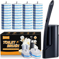 Disposable Toilet Brush - Toilet Bowl Cleaner Toilet Cleaning Supplies Toilet Brush with Holder Toilet Bowl Cleaner Wands40 Refills for Toilet Cleaning and Hygienic Bathroom Maintenance