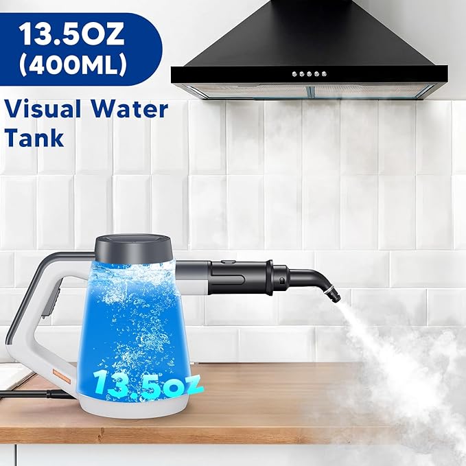 Handheld Steam Cleaner 15s Fast Heating Pressurized Steam Cleaner for Home with 10 psc Accessories Portable Steamer for Cleaning with Safety Lock for Home Kitchen Cleaning Appliance Surfaces