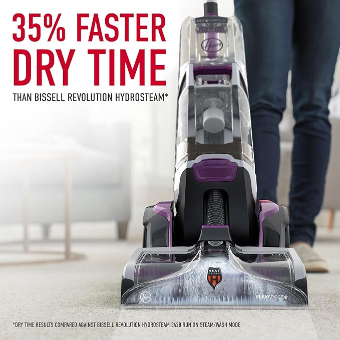 Hoover SmartWash Pet Automatic Carpet Cleaner Machine with Spot Chaser Wand Deep Cleaning Carpet Shampooer Machine Pair with a Hoover Carpet Cleaner Solution for a Bright Refreshed Home
