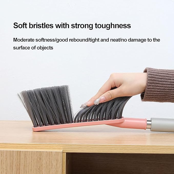 Whisk Broom Hand Held 2 Pcs Bench Brush Soft Bristles with Good Elasticity Hand Broom can be Hung for Storage