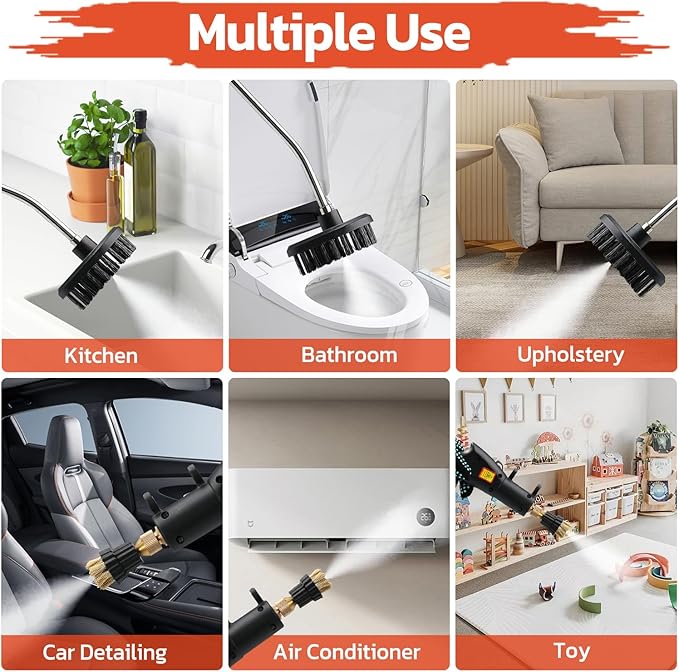 2500W High Pressure Handheld Steamer1500ml Steam Cleaner for CleaningPortable Steam Cleaner for Home Use High-Temperature Steamer Cleaner for Car Detailing Kitchen Bathroomfor Home Shower All Sur