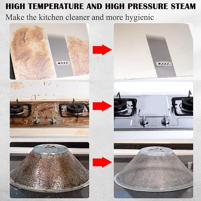 Car Steam Cleaner Portable Handheld Steam Cleaner 2500W Pressurized Steam Cleaner High Temperature Pressurized Steam for Home Car Kitchen