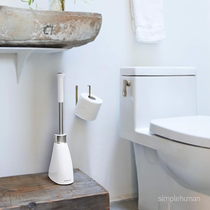 simplehuman Plunger and Toilet Brush Bundle White