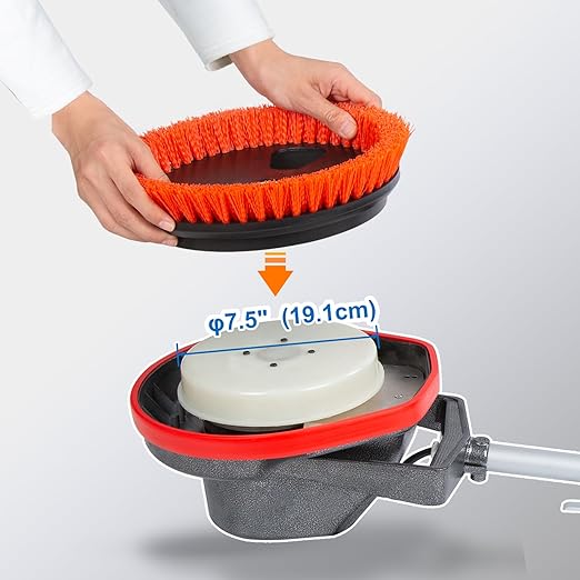 Commercial Scrub Brush for Orbital Floor Scrubber Compatible with Oreck Orbiter XL ORB550MC Bissell BGEM9000 12 Diameter Heavy-Duty Brush Orange