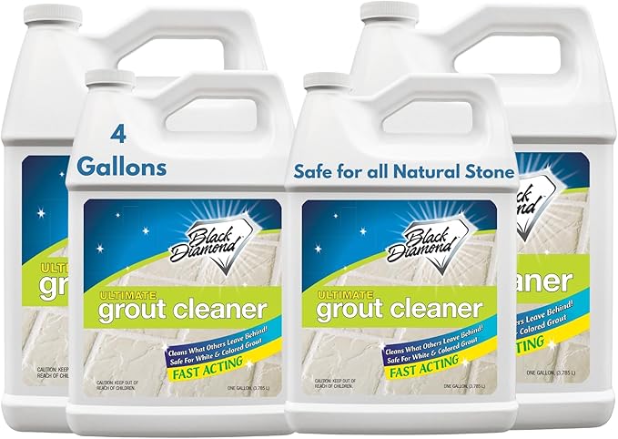 ULTIMATE GROUT CLEANER: Best Cleaner for TileCeramicPorcelain Marble Acid-free Safe Deep Cleaner &amp Stain Remover for Even the Dirtiest Grout. (4-Gallons)