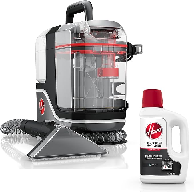Hoover CleanSlate XL Deep Cleaning Spot Carpet Cleaner Machine for Carpet and Upholstery Car and Auto Detailer FH15000V + 64 oz Auto Portable Solution Fresh Scent AH31718