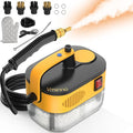 Heavy Duty Steam Cleaner for Home Fast Heating &amp 1.2L Tank 6-Level Adjustable Pressurized Portable Steamer for Cleaning with 11 Accessories for Grout Tile Floor Car and More(Yellow)