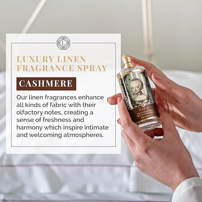 Logevy Firenze 1965 Cashmere – Linen Fragrance Spray for Cashmere Fabric from Master Perfumer in Italy with Fruity &amp Floral Notes to Luxuriously freshen Blankets Sweaters Clothing &amp More –