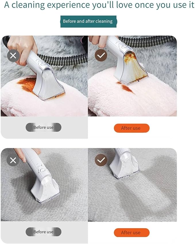 Spot Sofa Cleaner MachineCarpet Cleaner Machines with Handheld Pet Brushfor Car Seat Carpet Rug and Sofa White Spot Wash for Floor Deep