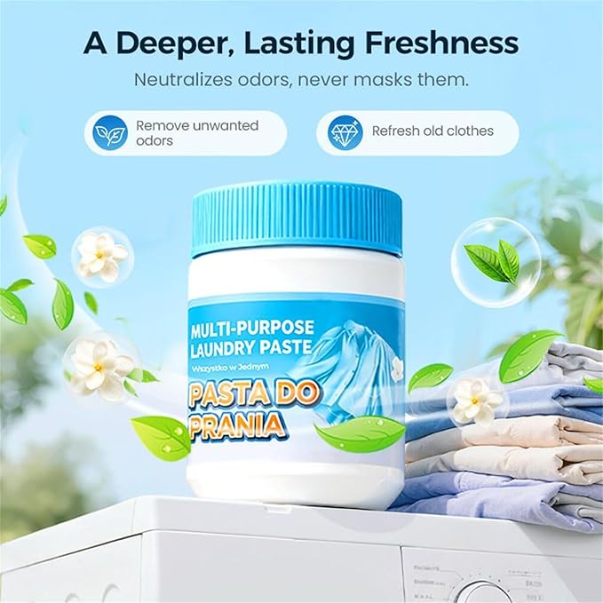 2026 Multi-purpose Deep Cleaning Laundry Paste Deep Stain Remover Cleaning Paste for Clothes and Shoes Laundry Cleaning Paste Soft Fabric-Friendly Formula with Stain Removal (2 pcs)