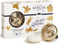 Maison Berger Car Diffuser Set – Refillable Vent Clip Ceramic Refill Made in France - Luxury Auto Scent - 4-Week Diffusion - Elegant Air Freshener for All Car Vents (Lolita Lempicka Satin Gold)
