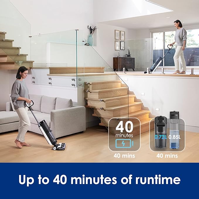 Tineco Floor ONE S7 PRO Cordless Wet Dry Vacuum Cleaner Smart Floor Cleaner Mop for Hard Floors Long Run Time Dual-Sided Edge Cleaning Self-Cleaning Centrifugal Drying Process