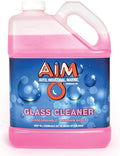 AIM Chemicals Ammoniated Glass Cleaner Concentrate - Streak-Free Shine for Windows Cars Homes Offices - Dilutes 10:1 - Removes Dirt Grime Fingerprints - Ideal for Glass Spray Bottles - Gal