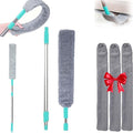 2026 Upgraded Retractable Gap Dust Cleaning Artifact with 3 Microfiber Dusting ClothsExtendable Duster Cleaning ToolReusable Washable Dusting Wand for HomeCeilingBlindsFurniture (60in)