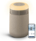 BLUEAIR Purifier for Bedroom - Mini Restful - Sunrise Clock with HEPASilent Filtration and Wake Up Light - Cleans Air and Supports Circadian Rhythm - USB-C and App Connectivity Beige