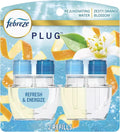 Febrezee Plug In Refills New Luxe Limited Edition Plug In for Odor-Fighting Fade Defy PLUG Air Freshener (2) Count of 0.87 fl oz Refills (Refresh &amp Energize)