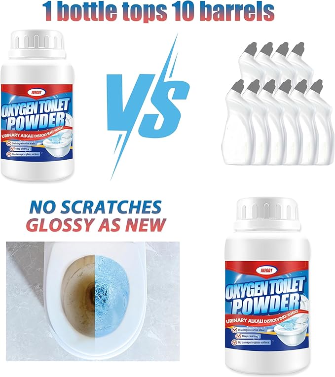 generic Toilet Bowl Cleaners Powder Toilet Cleaner Toilet Cleaning Bathroom Cleaner Foaming for Tile Walls Urinals Washbasins 3PCS 1.65 Pound (Pack of 1)