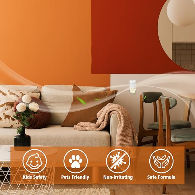 Plug in Air Freshener Refills for Home Pumpkin Scented Oil Refill Winter Fragrance – 12 Count 7.92 Fl Oz Compatible with Air Wick &amp Glade Not Include Glade Plus – Ideal for Bedroom Bathroom