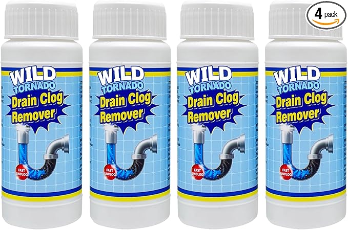 Wild Tornado Pipe Dredge Powerful Sink and Drain Cleaner Powder Fast Foaming Drain Cleaner for Kitchen and Pipes Cleaning Tool Clog Remover