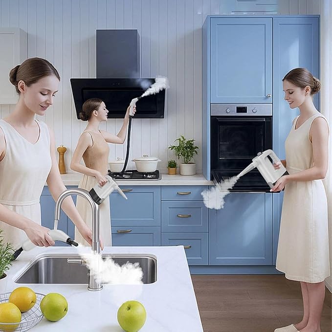 Handheld Steam Cleaner 1200W with 400Ml Tank 221°F for Kitchen Car Detailing Bathroom Floor