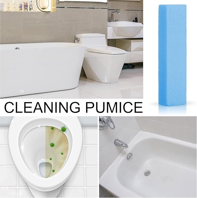 Norme 30 Pieces Pumice Stones for Cleaning Pumice Scouring Pad Pumice Stick Cleaner for Removing Toilet Bowl Ring Bath Household Kitchen Pool 5.9x1.4x0.9 Inch(Blue)