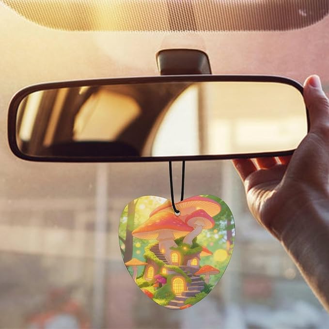 5PCS Car Air Freshener Hanging Personalized Double Sided Sunny Forest Car Fresheners Long Lasting New Cars Scents Cute Automotive Freshies for Closets Drawers (tea)
