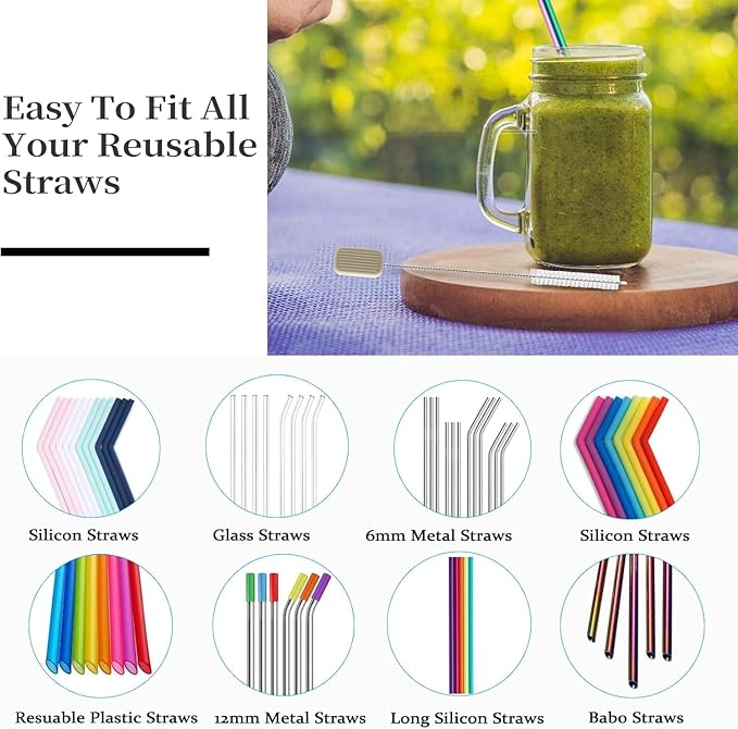 5 in 1 Electric Bottle Brush Cleaner Compatible Stanley Bottle Brush Straw Cleaner Multifunction Rechargeable IPX6 Waterproof Extra Long Design for Stanley Cup Sports Bottle and More (Purple-1)