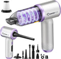 Mini Vacuum Cleaner 3 in 1 Cordless Handheld Vacuum Cleaners 18000Pa High Power Car Vacuum Cleaner with Brushless MotorAdjustable Car Vaccum Portable for CarsDesktop (Sliver and Purple)