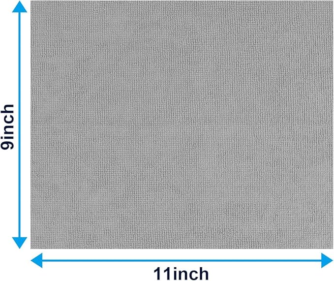 GLIMGLINT Cleaning Rags 100 Pack Microfiber Cleaning Cloth Lint-Free Ultra Absorbent Reusable Paper Towels for Home Kitchen Car Garage or Shop Dish Rags 11 x 9 Grey