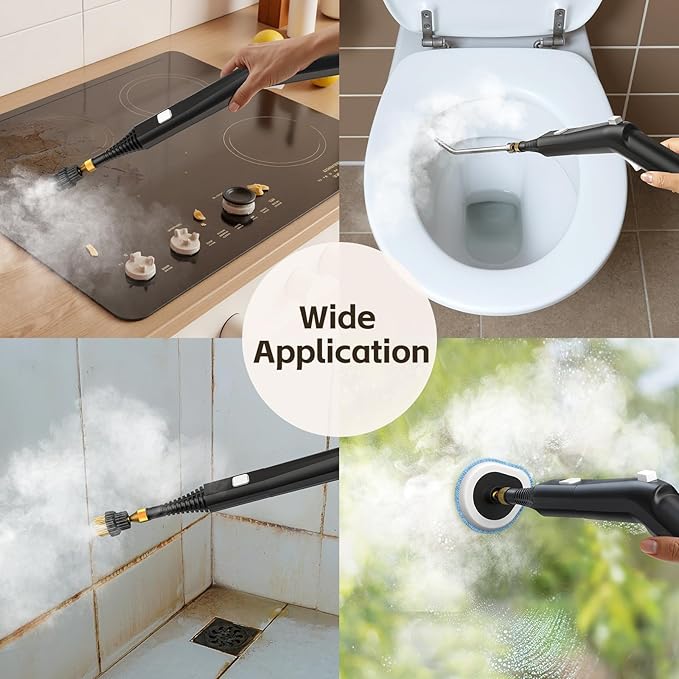 Lubluelu High-Pressure Steam Cleaner for Home Car Detailing &amp Kitchen 2600W Handheld Steamer with 10s Heat-Up for Bathroom Floors &amp Upholstery