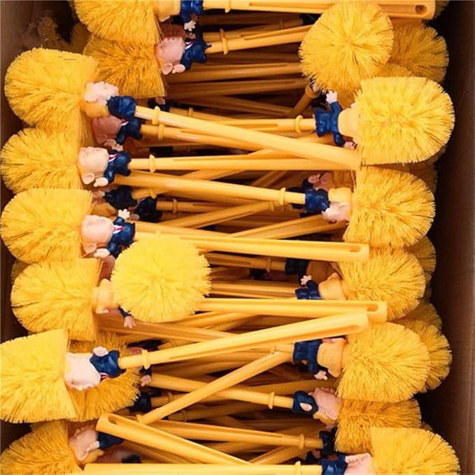 2PCS SetFunny Toilet Brush SetsCompact Size Toilet Bowl Brushes and Holder Toilet Brushes for Bathroom Tools