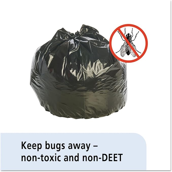 Stout P3752K20 Insect-Repellent Trash Garbage Bags 55gal 2mil 37 x 52 Blk 65/Box