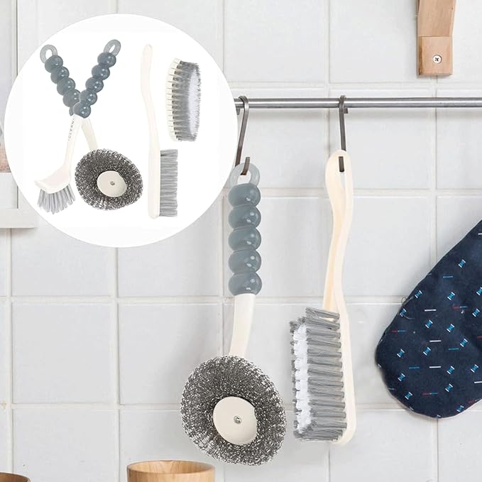 4 Pcs Set Scrub Brush Cleaner Brush Durable Bristles Crevice Cleaning Brush Deep Cleaning Brush Set for Tile Kitchen ()