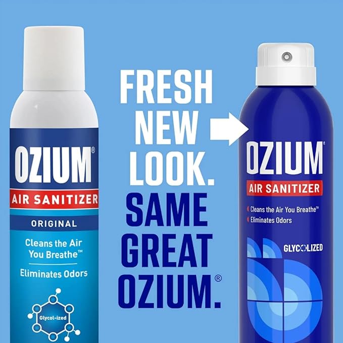Ozium® 8 Oz. Air Sanitizer &amp Odor Eliminator for Homes Cars Offices and More Original Scent - 4 Pack | Reduces Airborne Bacteria Eliminates Smoke &amp Malodors