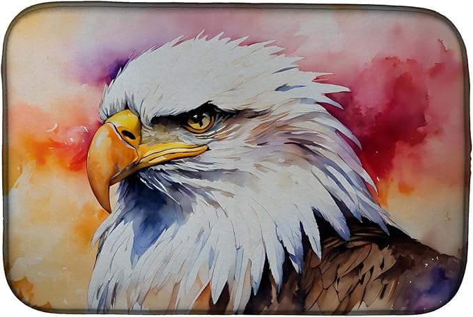 Caroline's Treasures DAC3214DDM Eagle Dish Drying Mat Absorbent Dish Drying Mat Pad for Kitchen Counter Dish Drainer Mat for Countertop 14 x 21 Multicolor