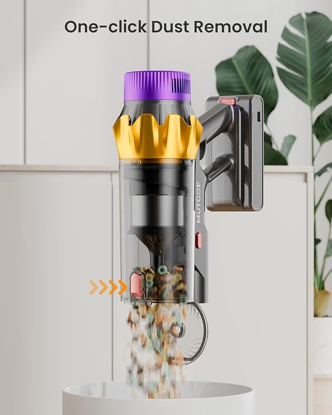 Cordless Vacuum Cleaner 55KPa 650W Max 70 Mins Vacuum Cleaner for Home Wall mount Charging Dock Self-standing Vacuum Cleaner with Scented Tablet Anti-tangle Stick Vacuum for Pet Hair/Carpets/Floors